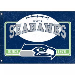 SEATTLE SEAHAWKS 3 x 5 Linen Estate Flag w/ metal grommets